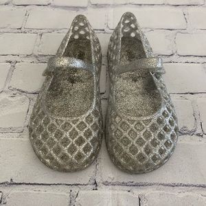 silver glitter jellies